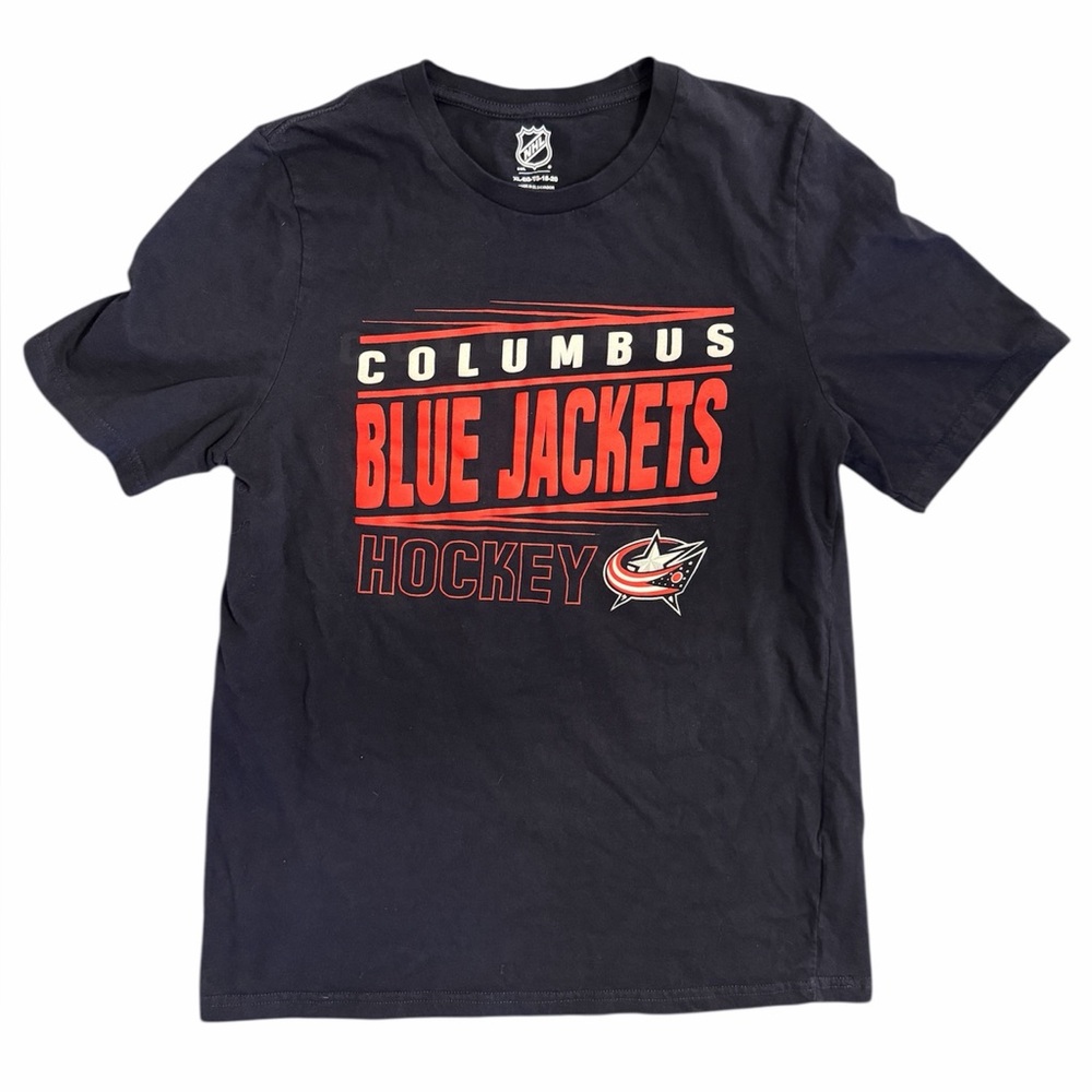 NHL Columbus Blue Jackets Crewneck Short Sleeve Tee Youth XL (18/20) Navy